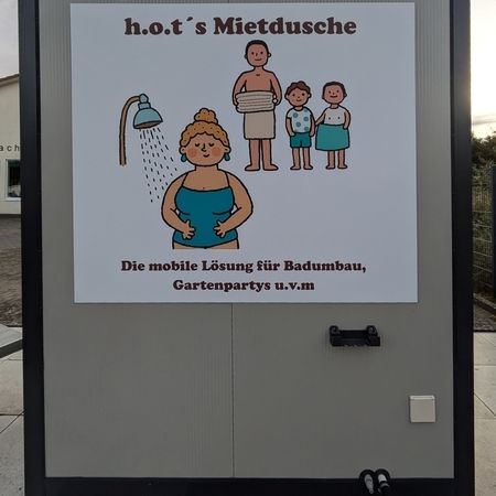 Mietdusche Rückansicht